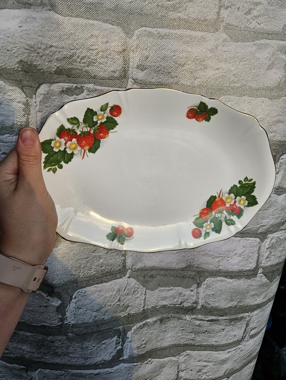 Vintage Royal Grafton Bone China Plate "Strawberry"